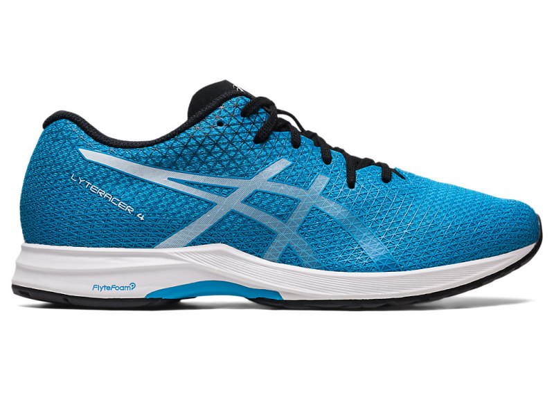 Tenis Para Correr Asics LyterACEr 4 Hombre Azules Blancos | MX0008-310