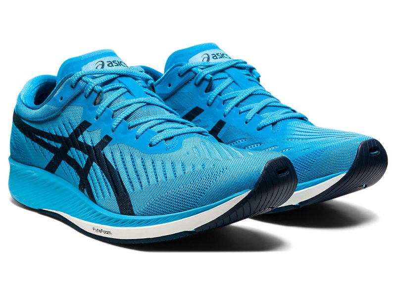 Tenis Para Correr Asics MetarACEr Hombre Turquesa Claro Azules | MX1490-118