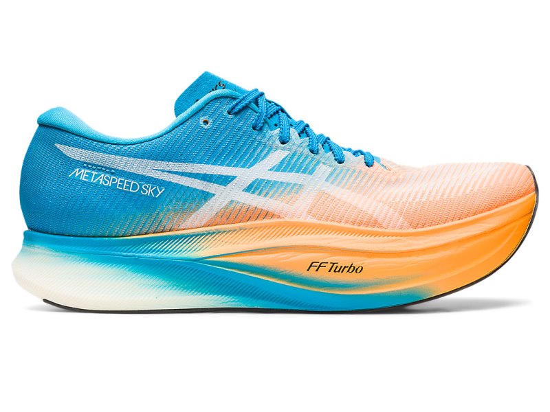 Tenis Para Correr Asics Metaspeed Sky+ Hombre Naranjas Azules | MX3276-111