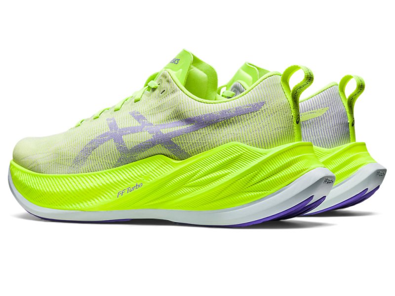 Tenis Para Correr Asics Superblast Hombre Verdes Morados | MX1674-055