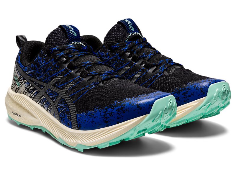 Tenis Para Trail Running Asics Fuji Lite 2 Mujer Negros Plateados | MX1279-609