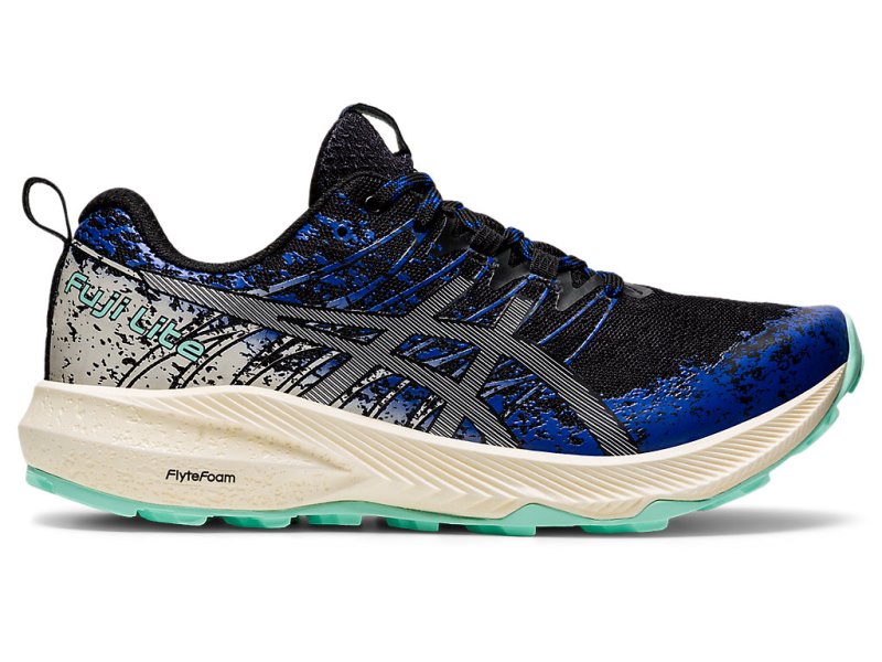 Tenis Para Trail Running Asics Fuji Lite 2 Mujer Negros Plateados | MX1279-609