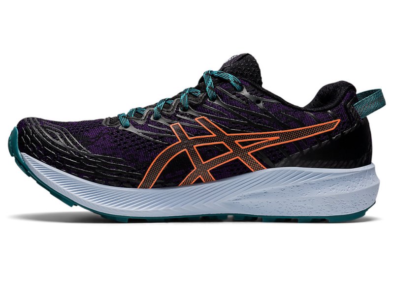 Tenis Para Trail Running Asics Fuji Lite 3 Mujer Morados Oscuro Naranjas | MX4825-866