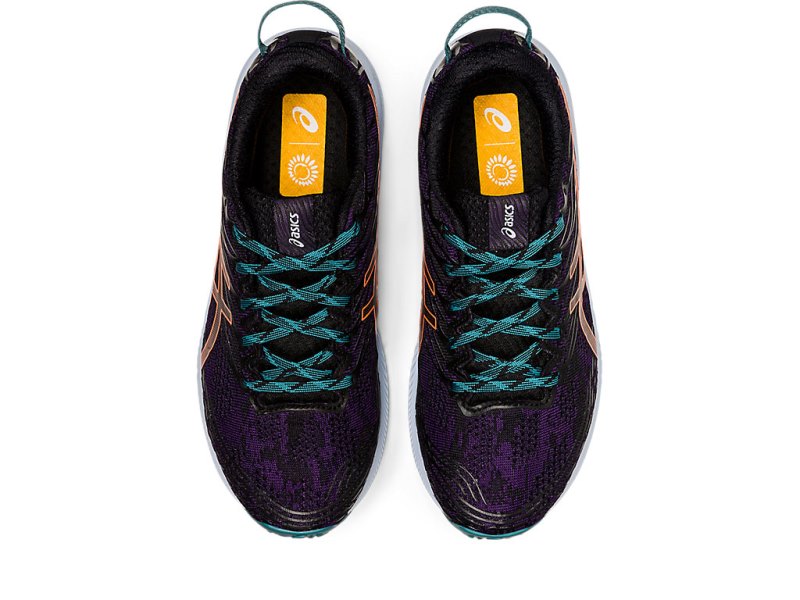 Tenis Para Trail Running Asics Fuji Lite 3 Mujer Morados Oscuro Naranjas | MX4825-866