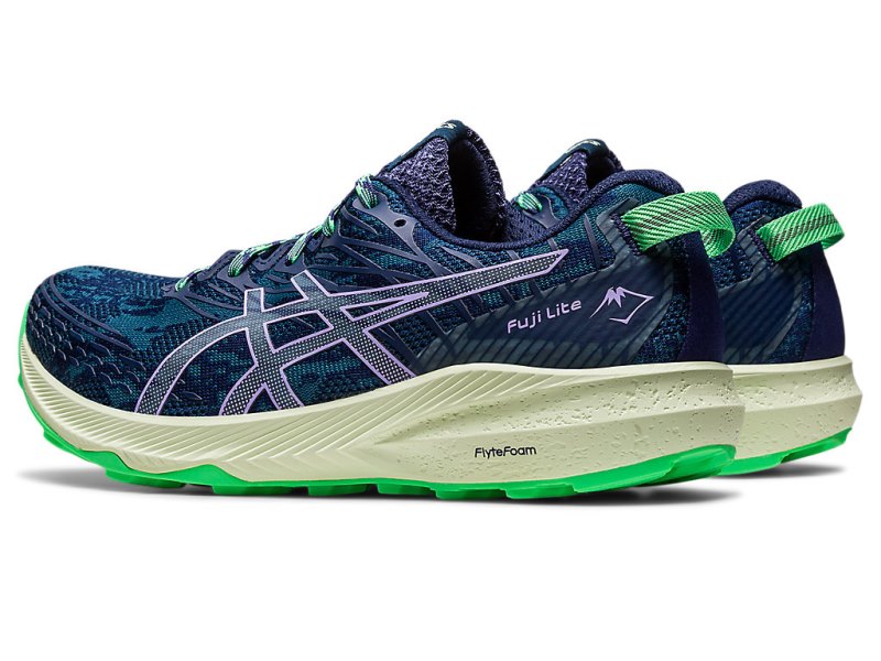 Tenis Para Trail Running Asics Fuji Lite 3 Mujer Turquesa Morados | MX5493-630