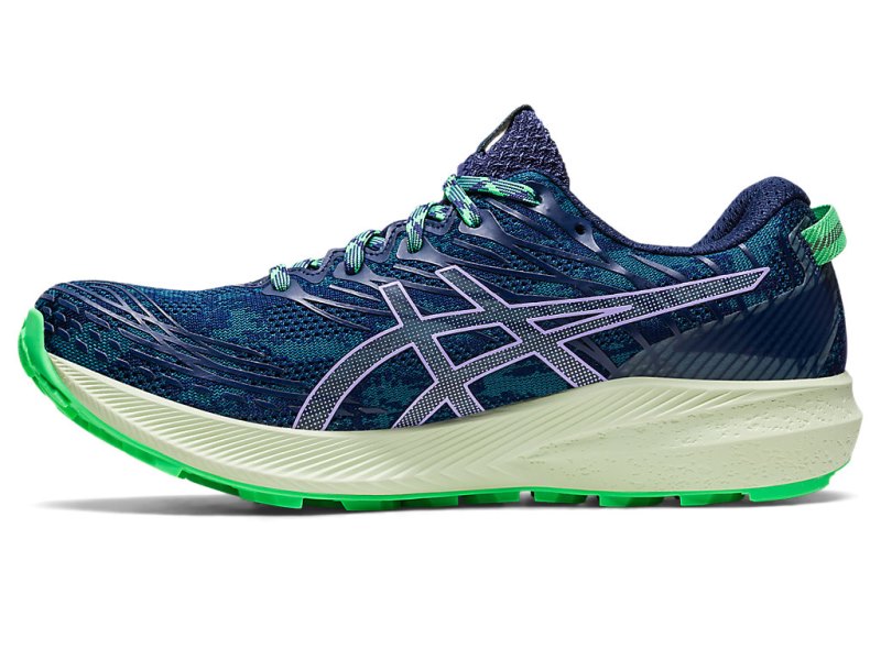 Tenis Para Trail Running Asics Fuji Lite 3 Mujer Turquesa Morados | MX5493-630