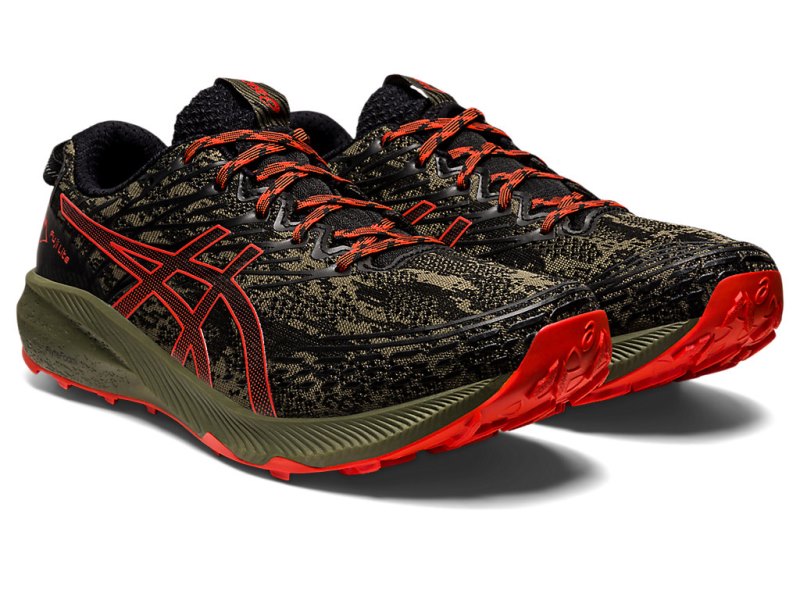 Tenis Para Trail Running Asics Fuji Lite 3 Hombre Verdes Rosas | MX7805-844