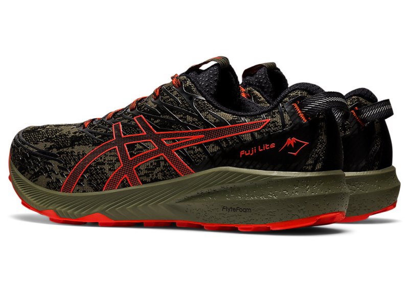 Tenis Para Trail Running Asics Fuji Lite 3 Hombre Verdes Rosas | MX7805-844