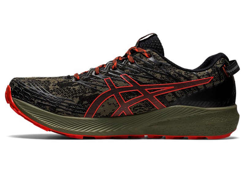 Tenis Para Trail Running Asics Fuji Lite 3 Hombre Verdes Rosas | MX7805-844