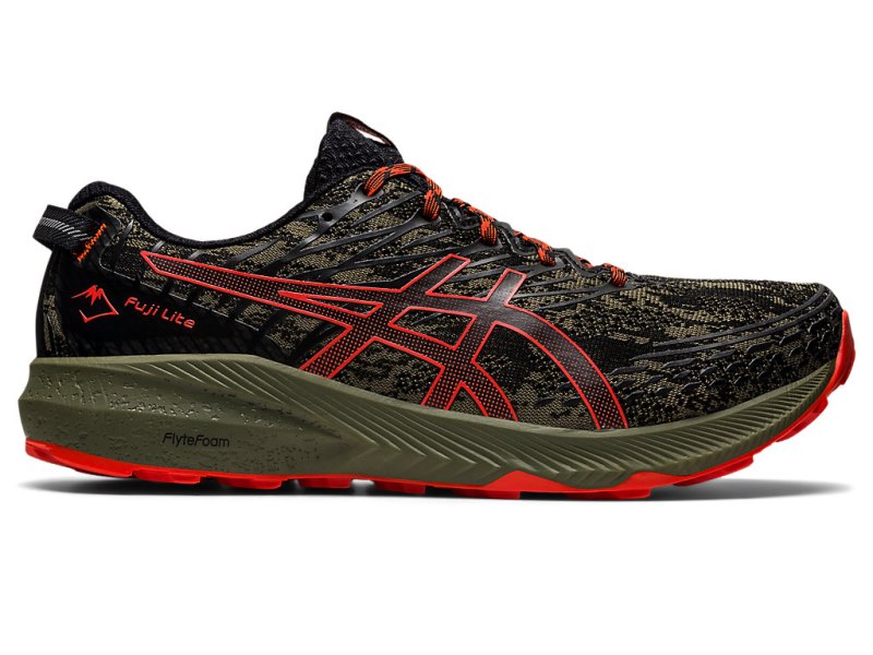 Tenis Para Trail Running Asics Fuji Lite 3 Hombre Verdes Rosas | MX7805-844