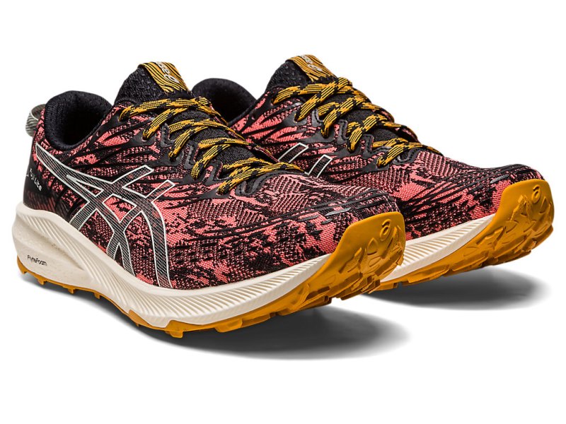 Tenis Para Trail Running Asics Fuji Lite 3 Mujer Coral Verde Oliva Claro | MX9005-416