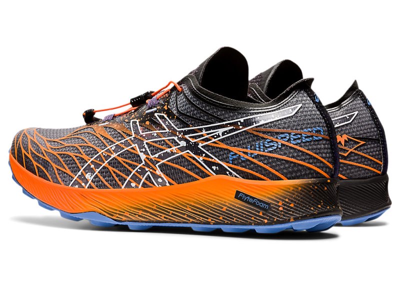 Tenis Para Trail Running Asics Fujispeed Hombre Negros Blancos | MX0512-992