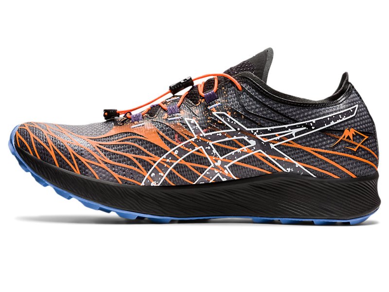 Tenis Para Trail Running Asics Fujispeed Hombre Negros Blancos | MX0512-992