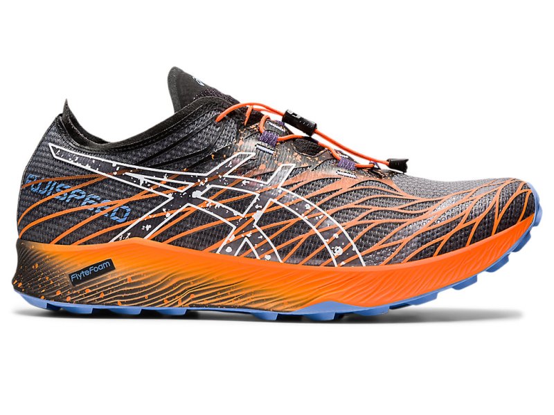 Tenis Para Trail Running Asics Fujispeed Hombre Negros Blancos | MX0512-992