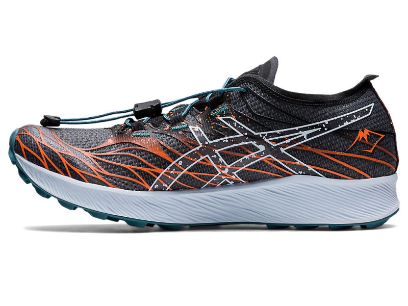 Tenis Para Trail Running Asics Fujispeed Mujer Negros Naranjas | MX1373-919