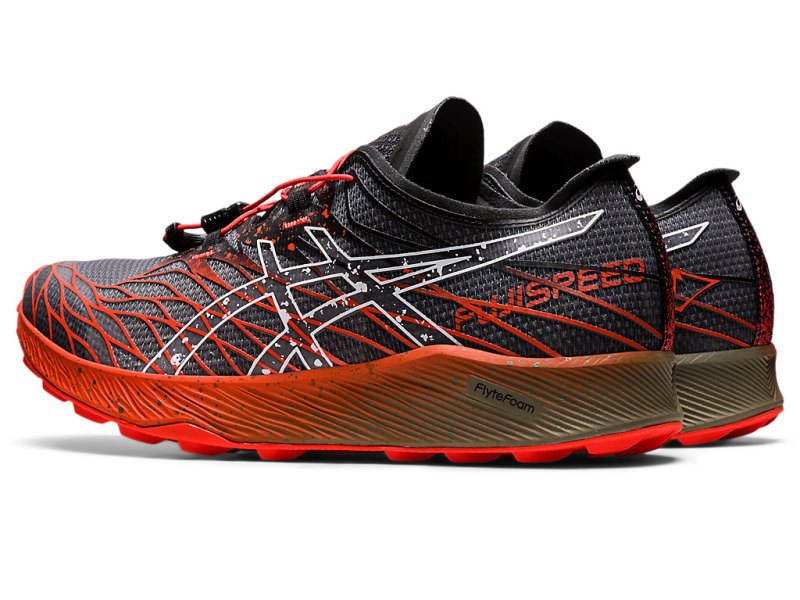 Tenis Para Trail Running Asics Fujispeed Hombre Negros Rosas | MX3063-035