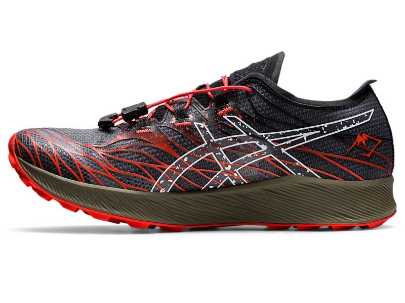 Tenis Para Trail Running Asics Fujispeed Hombre Negros Rosas | MX3063-035