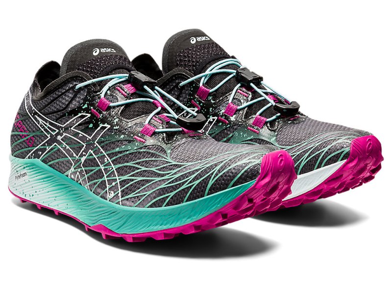 Tenis Para Trail Running Asics Fujispeed Mujer Negros Azules Claro | MX3228-881