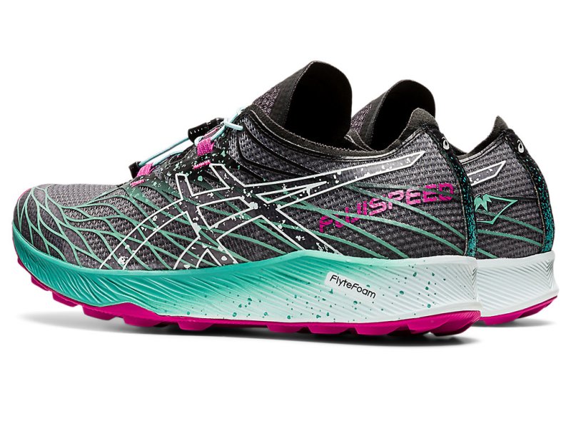 Tenis Para Trail Running Asics Fujispeed Mujer Negros Azules Claro | MX3228-881