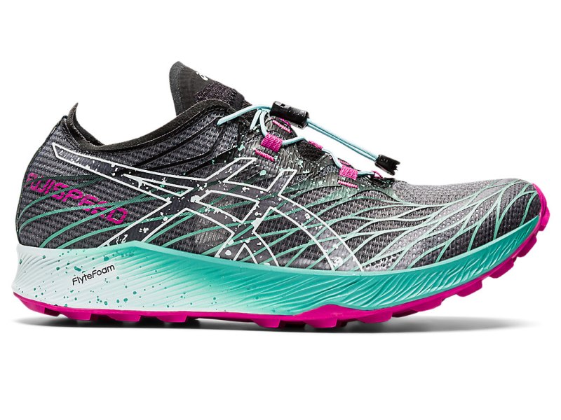 Tenis Para Trail Running Asics Fujispeed Mujer Negros Azules Claro | MX3228-881