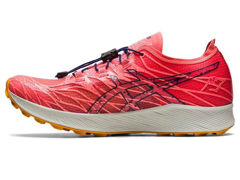 Tenis Para Trail Running Asics Fujispeed Mujer Coral Azules Azules | MX8521-489