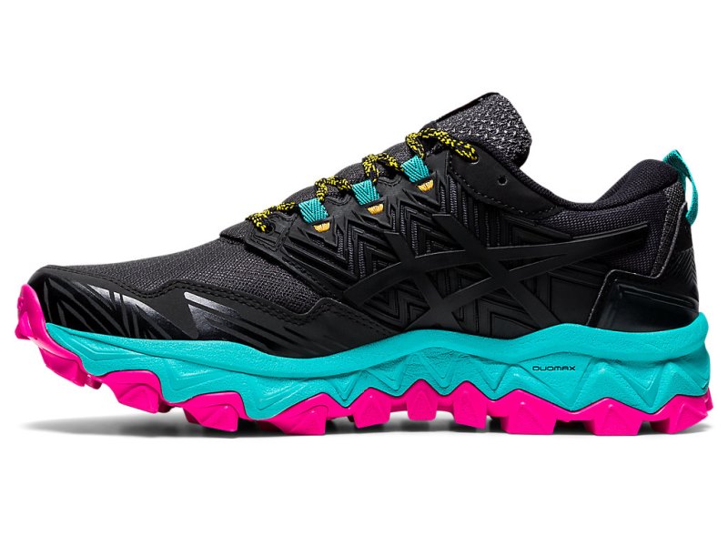 Tenis Para Trail Running Asics Gel-fujitrabuco 8 Mujer Negros Blancos | MX1852-818