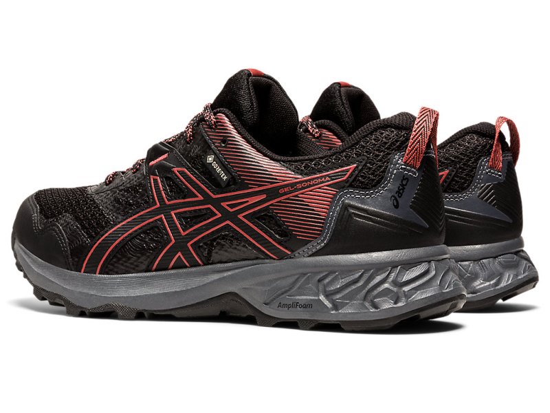 Tenis Para Trail Running Asics Gel-sonoma 5 G-TX Mujer Negros Rosas | MX0497-912