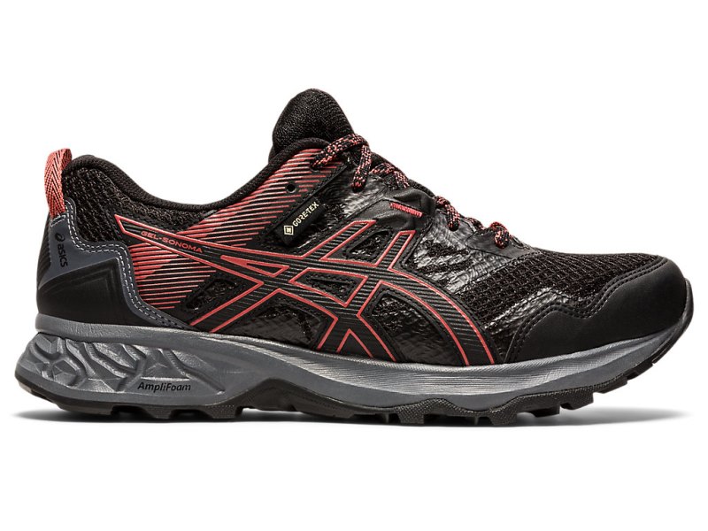 Tenis Para Trail Running Asics Gel-sonoma 5 G-TX Mujer Negros Rosas | MX0497-912