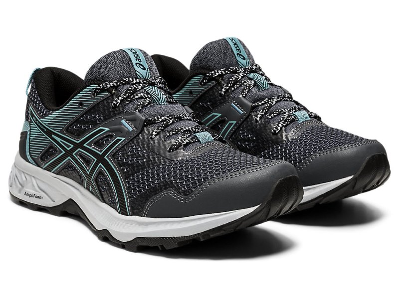 Tenis Para Trail Running Asics Gel-sonoma 5 Mujer Grises Negros | MX2727-421