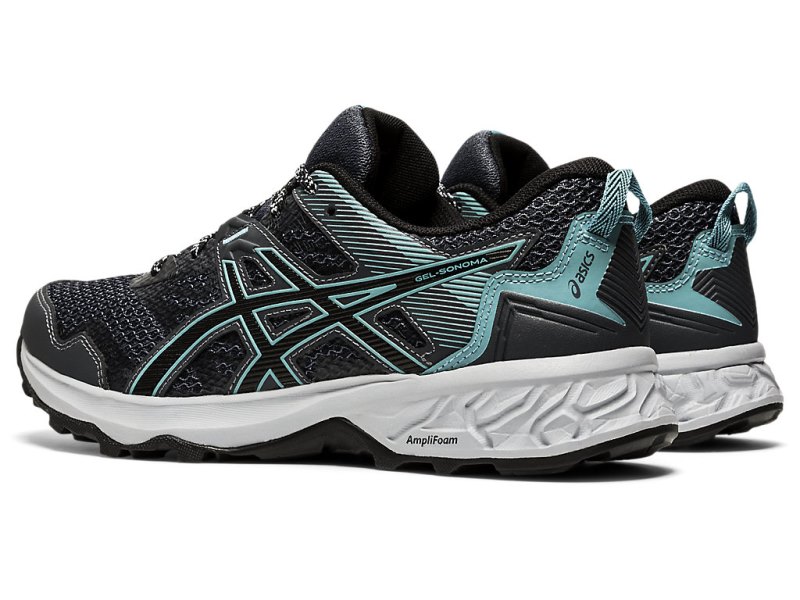 Tenis Para Trail Running Asics Gel-sonoma 5 Mujer Grises Negros | MX2727-421