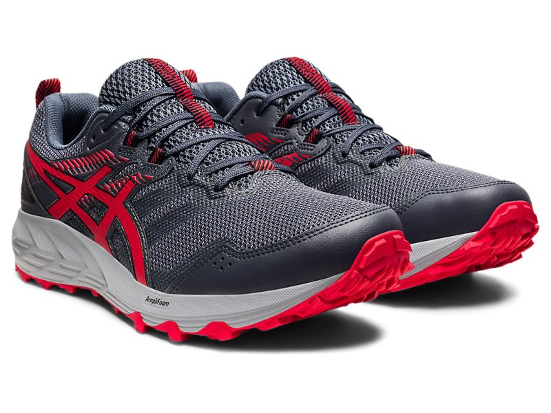 Tenis Para Trail Running Asics Gel-sonoma 6 Hombre Grises Rojos | MX3084-430