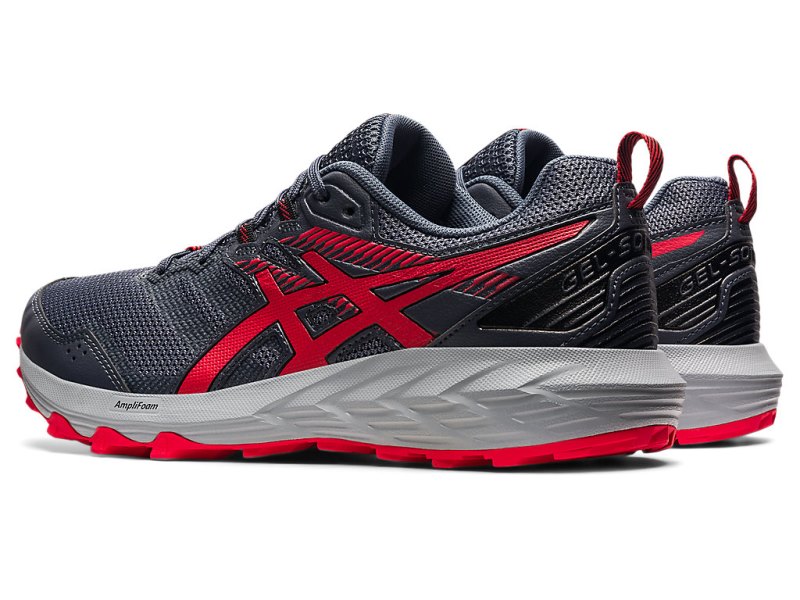 Tenis Para Trail Running Asics Gel-sonoma 6 Hombre Grises Rojos | MX3084-430