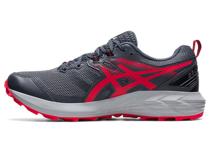 Tenis Para Trail Running Asics Gel-sonoma 6 Hombre Grises Rojos | MX3084-430