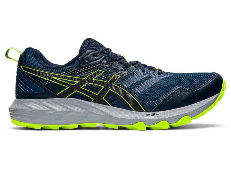 Tenis Para Trail Running Asics Gel-sonoma 6 Hombre Azules Negros | MX4085-859