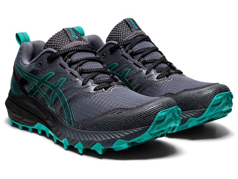 Tenis Para Trail Running Asics Gel-trabuco 9 Mujer Grises Turquesa Oscuro | MX0347-346