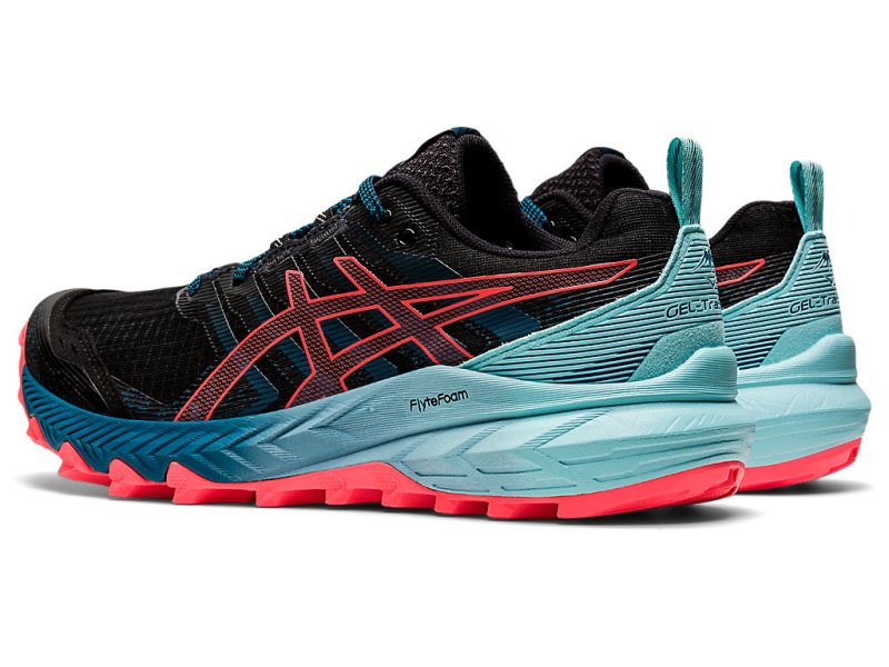 Tenis Para Trail Running Asics Gel-trabuco 9 Mujer Negros Coral | MX2170-920