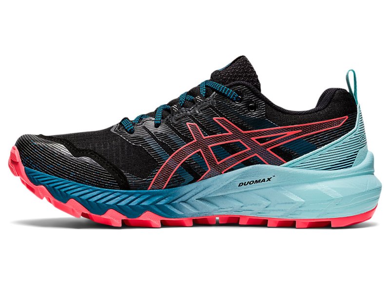 Tenis Para Trail Running Asics Gel-trabuco 9 Mujer Negros Coral | MX2170-920