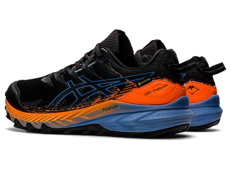 Tenis Para Trail Running Asics Gel-trabuco 10 GTX Hombre Negros Azules | MX3605-068