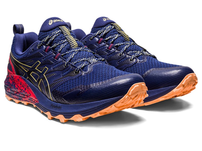 Tenis Para Trail Running Asics Gel-trabuco Terra Hombre Azules Azules Verde Oliva | MX5148-647