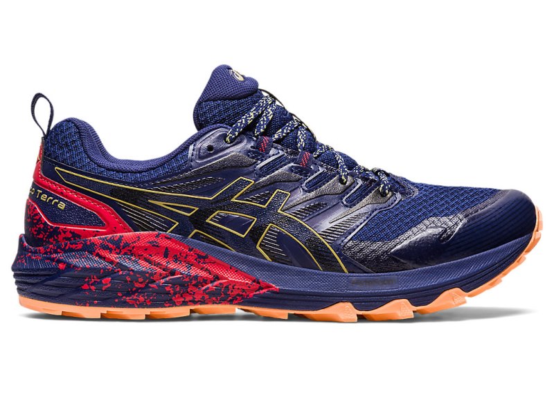 Tenis Para Trail Running Asics Gel-trabuco Terra Hombre Azules Azules Verde Oliva | MX5148-647