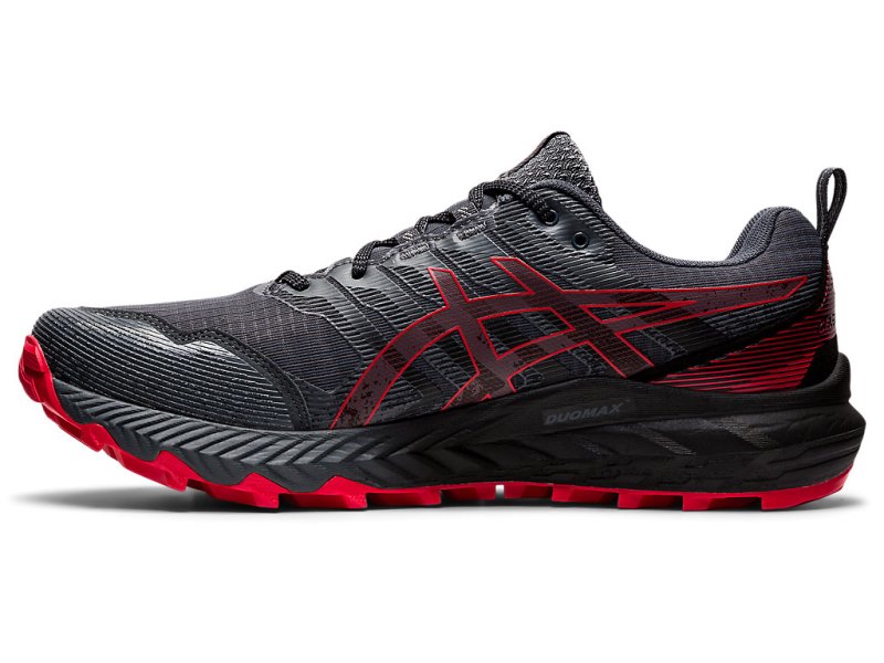 Tenis Para Trail Running Asics Gel-trabuco 9 Hombre Grises Rojos | MX5661-233