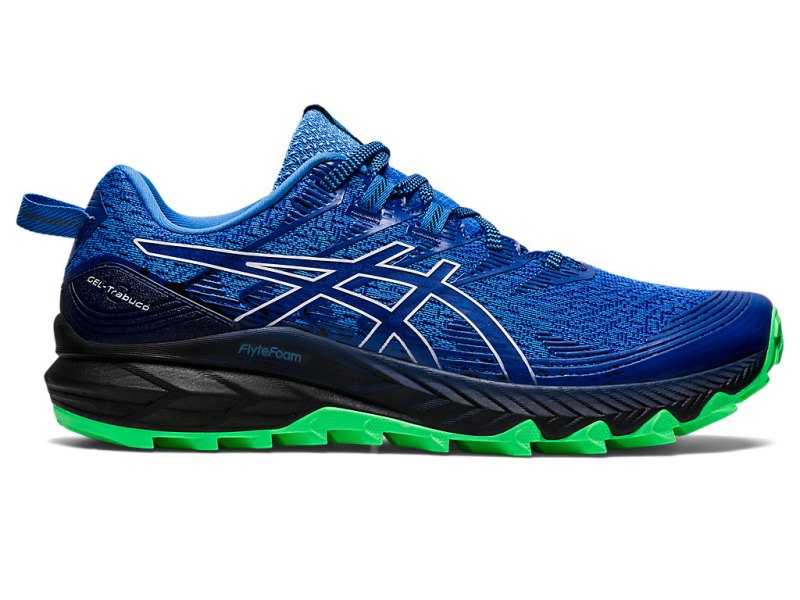 Tenis Para Trail Running Asics Gel-trabuco 10 Hombre Azules Blancos | MX5691-249