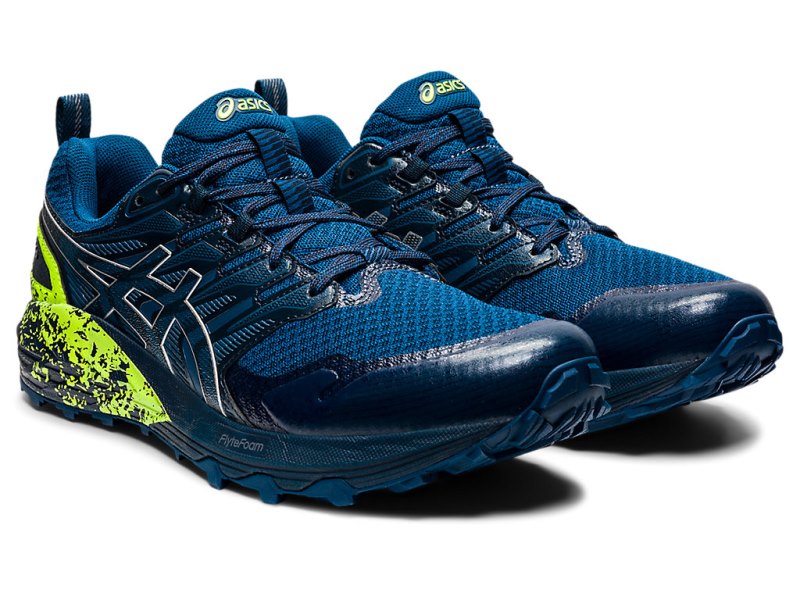 Tenis Para Trail Running Asics Gel-trabuco Terra Hombre Azules Plateados | MX7462-351