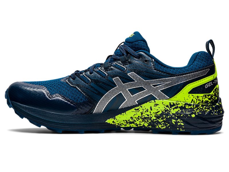 Tenis Para Trail Running Asics Gel-trabuco Terra Hombre Azules Plateados | MX7462-351