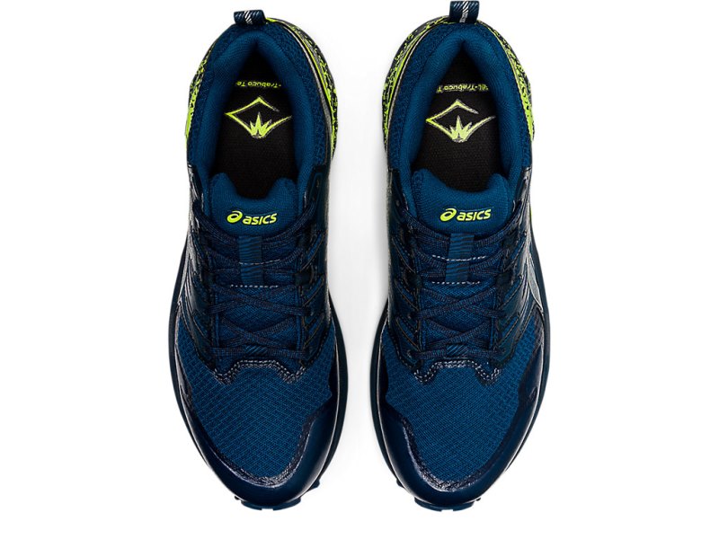 Tenis Para Trail Running Asics Gel-trabuco Terra Hombre Azules Plateados | MX7462-351