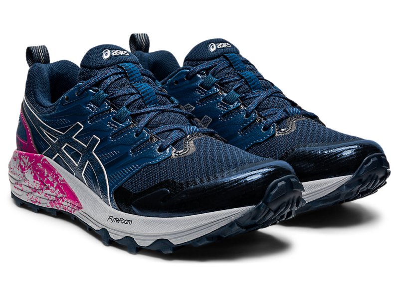 Tenis Para Trail Running Asics Gel-trabuco Terra Mujer Azules Plateados | MX8431-303