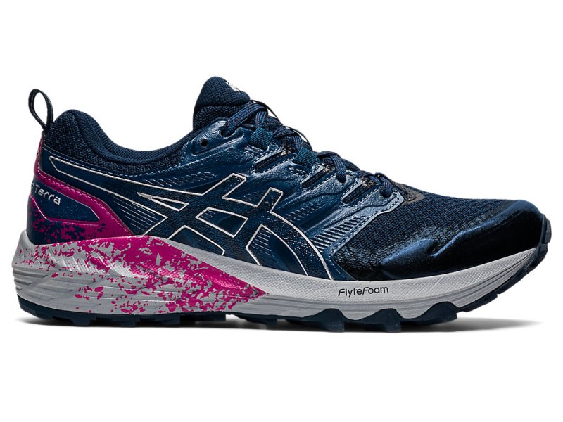 Tenis Para Trail Running Asics Gel-trabuco Terra Mujer Azules Plateados | MX8431-303