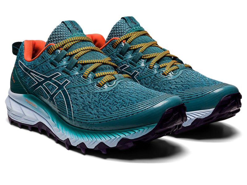 Tenis Para Trail Running Asics Gel-trabuco 10 Mujer Azules Claro Verdes Oscuro | MX8747-826