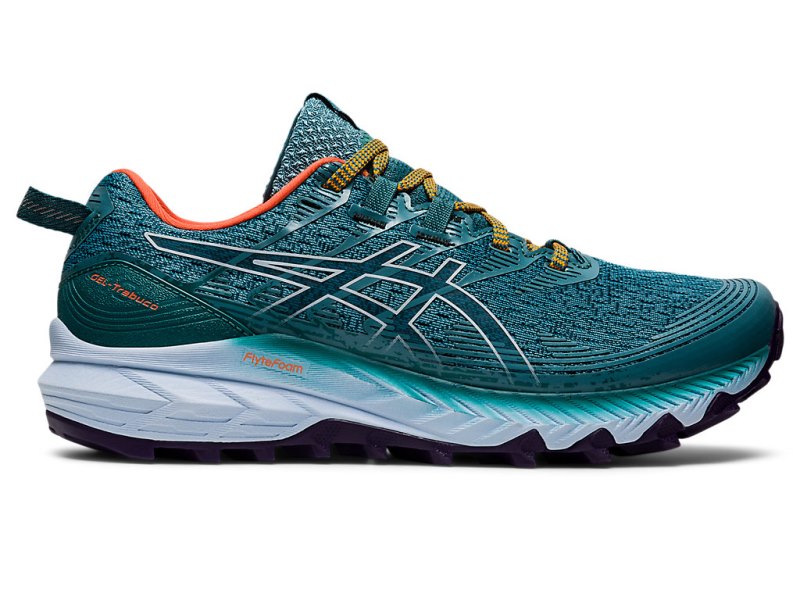 Tenis Para Trail Running Asics Gel-trabuco 10 Mujer Azules Claro Verdes Oscuro | MX8747-826