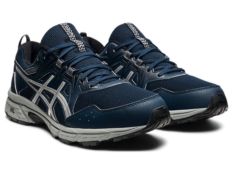 Tenis Para Trail Running Asics Gel-ventuRE 8 Hombre Azules Plateados | MX0517-214